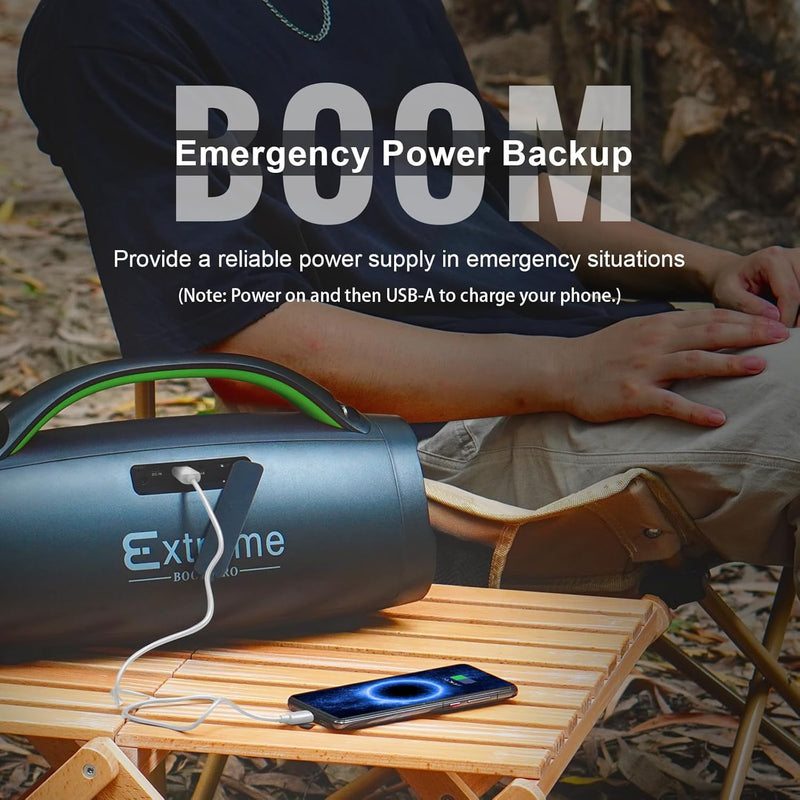 DOSS Extreme Boom+ Bluetooth Lautsprecher Box mit 100W Stereo Sound, 10400mAh PowerBank,IP6 Wasserdi