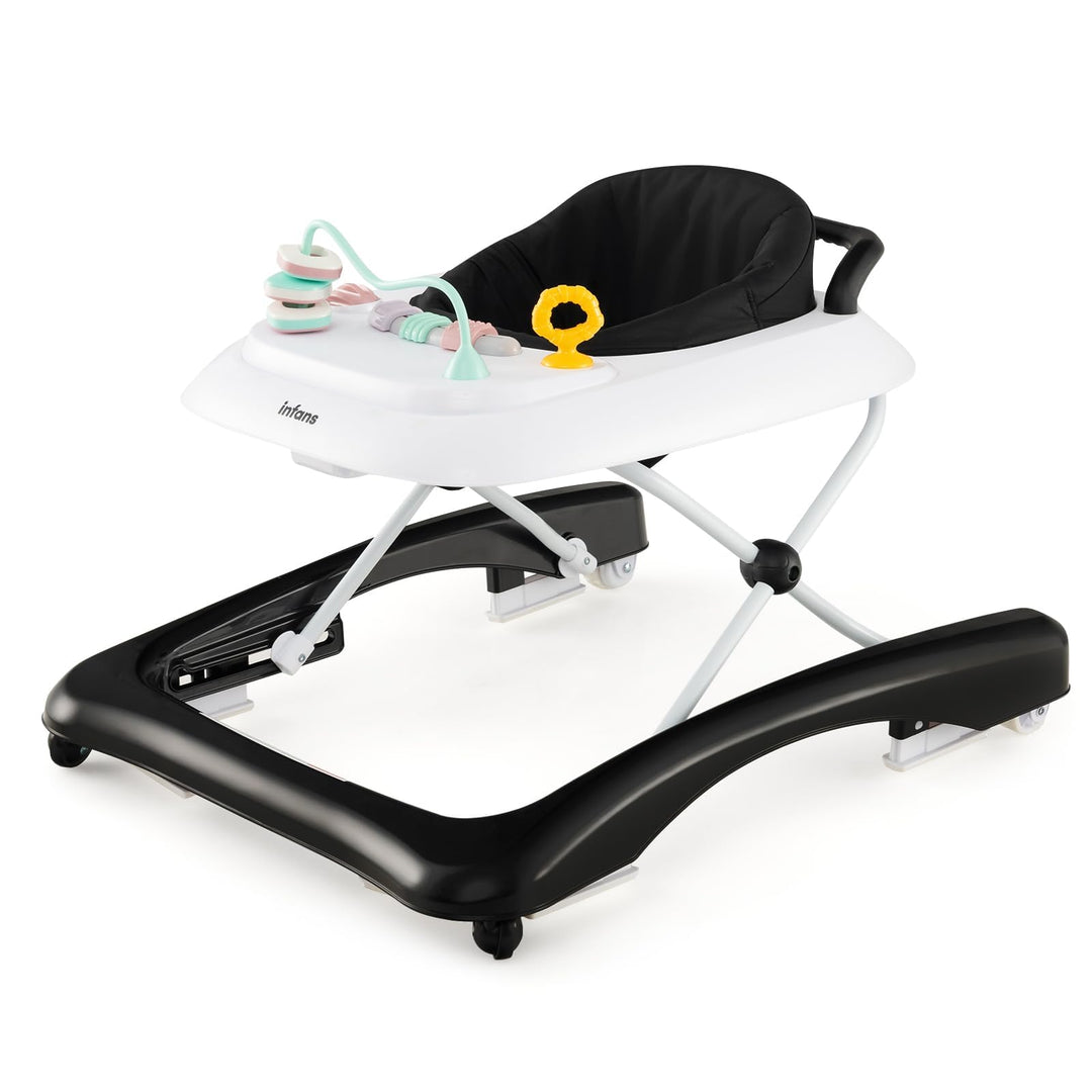 COSTWAY 3 in 1 Lauflernhilfe klappbar, Lauflernwagen mit verstellbarer Höhen & Geschwindigkeit, Baby