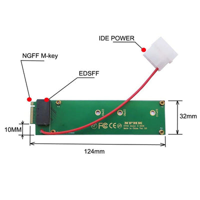 ChenYang CY EDSFF 1U Short SSD E1.S Ruler GEN-Z auf M.2 NVMe NGFF M-Key 4X Host Carrier Adapter mit