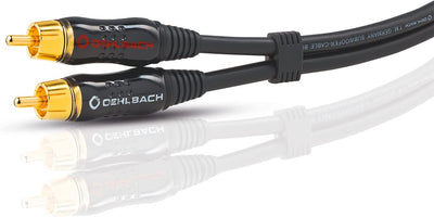 Oehlbach BOOOM - Subwoofer Y-Cinch-Kabel (2 x Cinch auf 1 x Cinch, druckvolle Basswiedergabe & effek