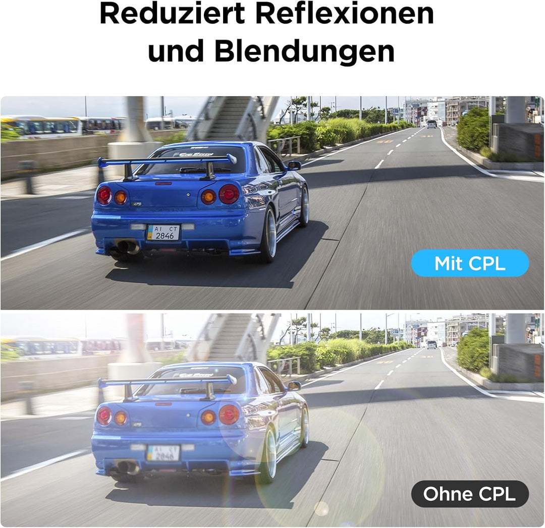 VIOFO CPL Zirkular-Polarisationsfilter für A139 / A139 Pro / T130 / A229 Reihe / WM1 Nur Frontscheib