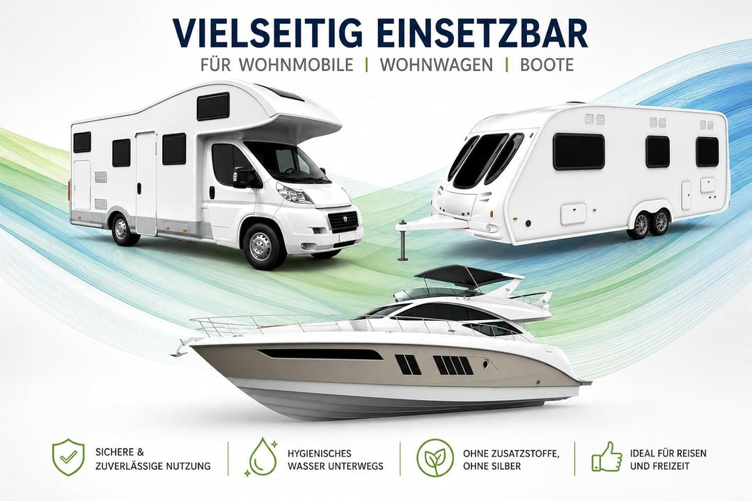 TW-DES Original Befüllfilter COMFORT mit Wasseruhr für Wohnmobil Caravan Wohnwagen Boot