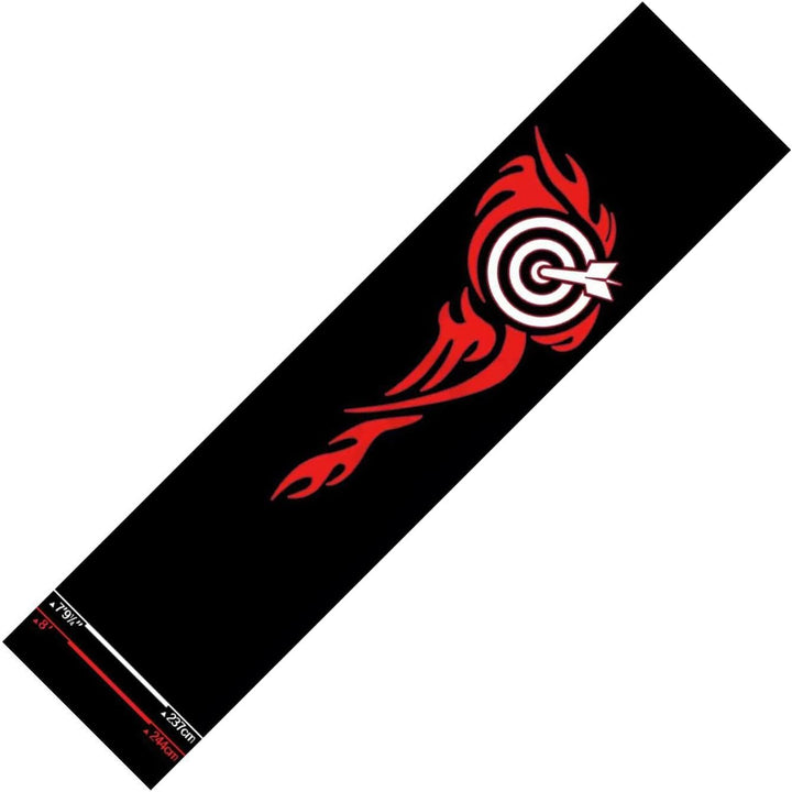 Schützende Dartmatte, tragbarer Bodenteppich, 150 x 61 cm, Teppich mit Wurflinie, kompakter Stil mit