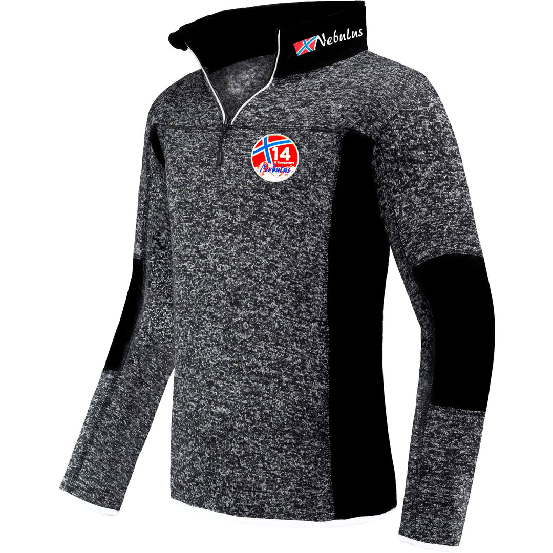 Nebulus Fleecepulli PAAVO Herren - Reissverschluss, Pullover Schwarz 3XL, Schwarz 3XL