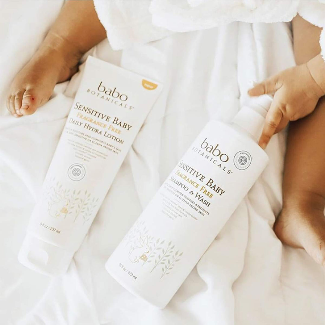 Babo Botanicals Sensitive Baby Daily Hydra Lotion Fragrance Free, 8 Oz