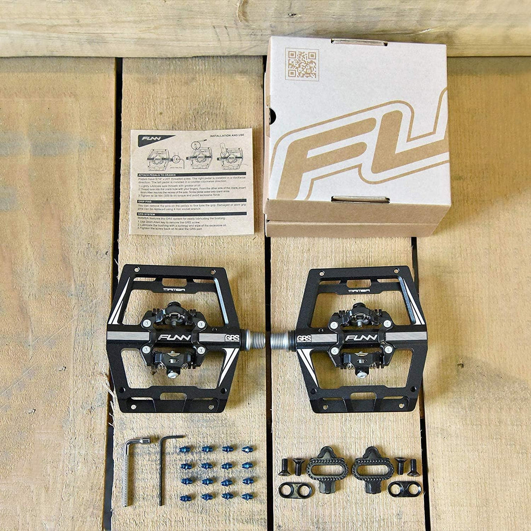 Funn Mamba Mountain Bike Clipless Pedals, Doppelseitige Klickpedale mit breiter Plattform für MTB, K