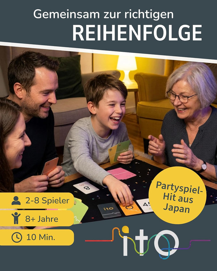 HeidelBär Games ito - Kommunikativer Partyspiel-Hit aus Japan - Kooperatives Gesellschaftsspiel zum