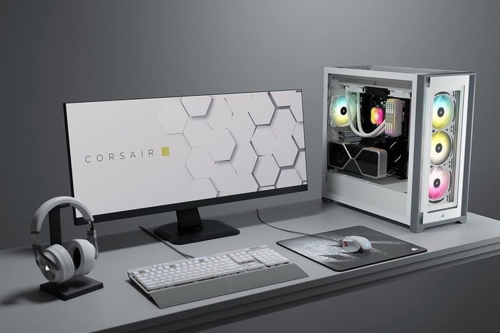 Corsair iCUE 5000X RGB Mid-Tower-ATX-PC-Smart-Gehäuse mit Gehärtetem Glas (Vier Paneele aus Gehärtet