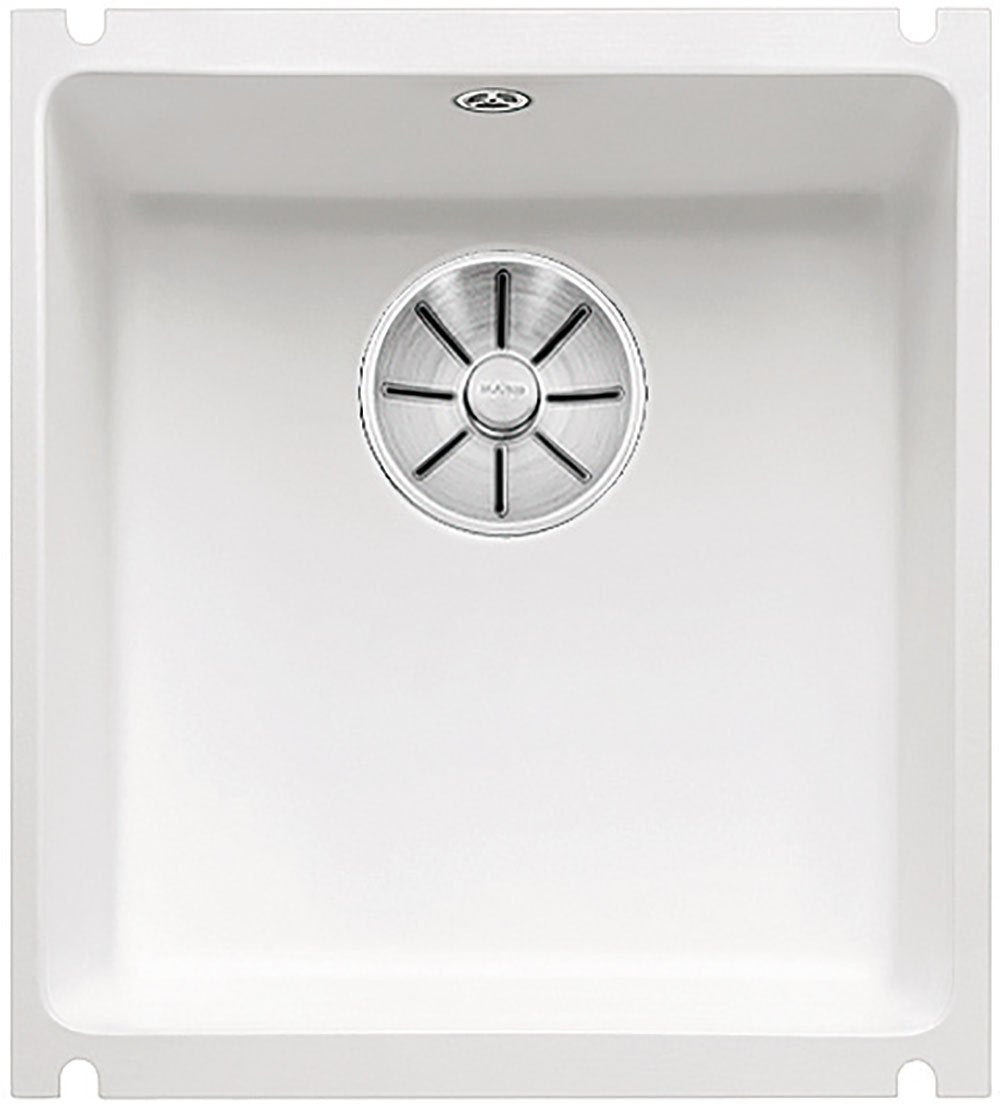 BLANCO SUBLINE 375-U | Keramik kristallweiss glänzend | Einbauart: Unterbau | für 45 cm breite Unter