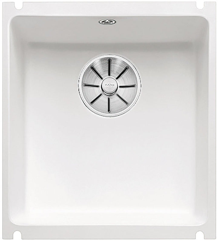 BLANCO SUBLINE 375-U | Keramik kristallweiss glänzend | Einbauart: Unterbau | für 45 cm breite Unter