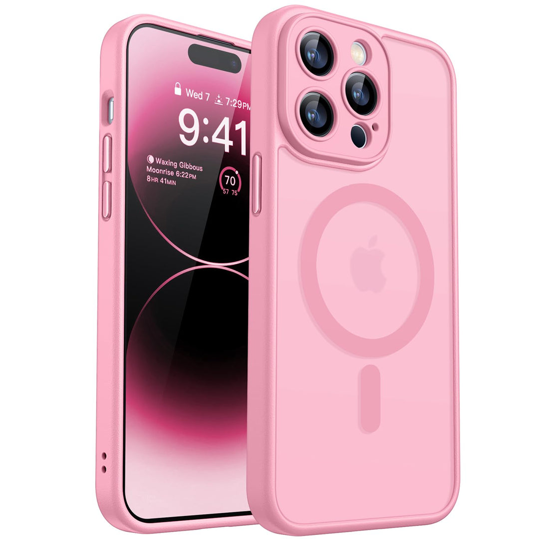 CANSHN 2024 Neu für iPhone 14 Pro Max Hülle mit Kameraschutz für Magsafe (TOP Militärschutz & Magnet