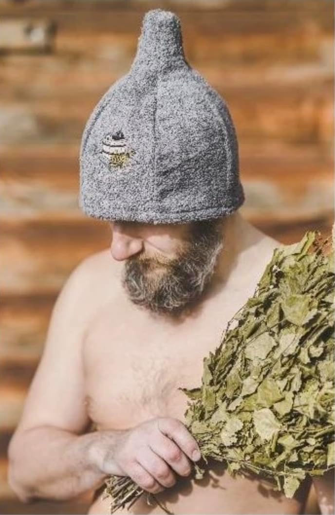 Sotra Saunamütze 100% Baumwolle – Weiche Frottee Sauna Kappe für Damen & Herren – Schutz für Haare &