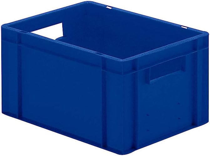 Euro-Format-Stapelbehälter, Wände und Boden geschlossen - LxBxH 400 x 300 x 210 mm - gelb, VE 5 Stk