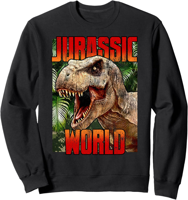 Jurassic World T-Rex Distressed Logo Sweatshirt