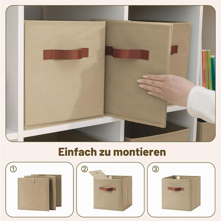 GRANNY SAYS Aufbewahrungswürfel Stoff, 6 Stück Aufbewahrungsboxen für Würfelregal, Regalkörbe 27 x 2