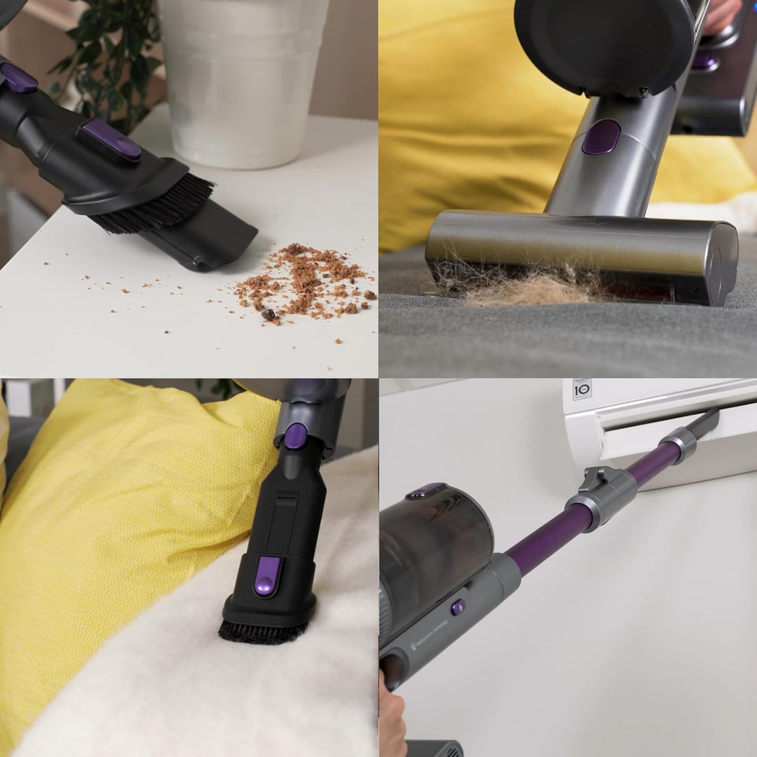 Ufesa UV Light Akku‑Staubsauger, Brushless‑Digitalmotor, 500W, 55 Min, 26000Pa Saugkraft, Multizyklo