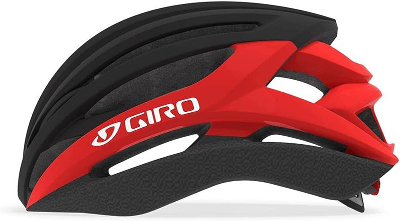 Giro Unisex – Erwachsene Syntax Fahrradhelm Road M Matte Black/Bright Red 22, M Matte Black/Bright R