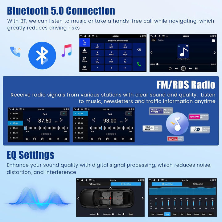 [4G+128G] Inefala Android 15 Autoradio für Opel Corsa 2011-2012 mit Wireless Carplay Android, 7 Zoll