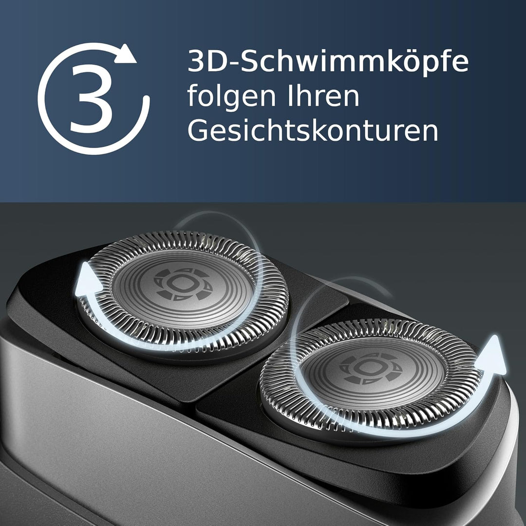 Mini Philips Rasierer, elektrischer Nass- und Trockenrasierer für unterwegs, ComfortCut-Klingensyste