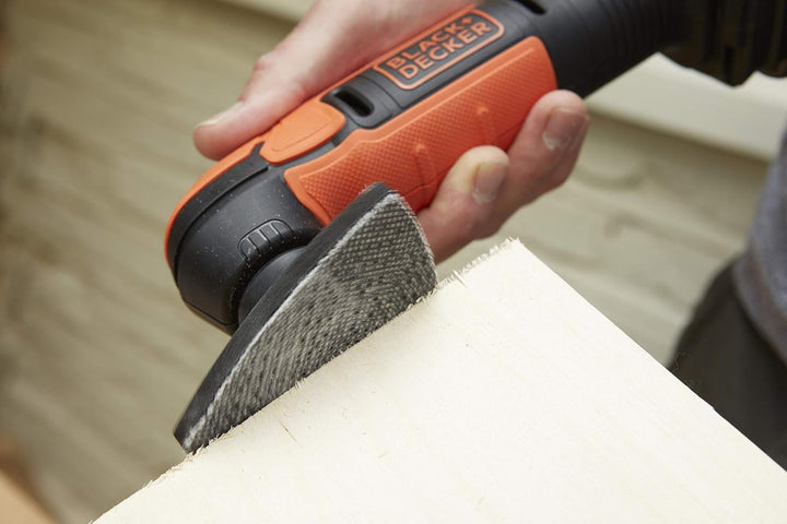 BLACK+DECKER Schnurloser Detailschleifer – dreieckiges Tablett 89 mm – 1 Akku – 40 Minuten mit einer