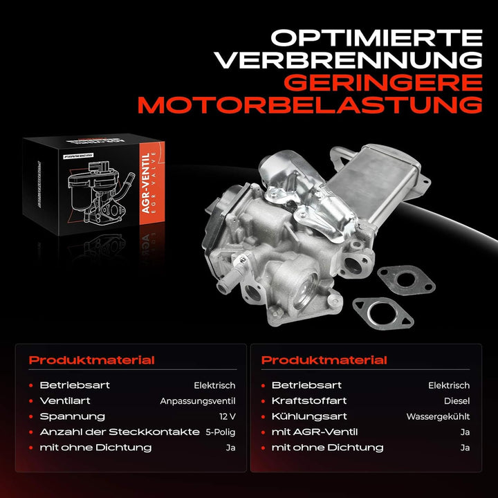 Frankberg AGR-Ventil Kühler Abgasrückführung für A-m-a-r-o-k 2H, S1B 2.0 BiTDI 2.0 TDI Diesel 2010-0