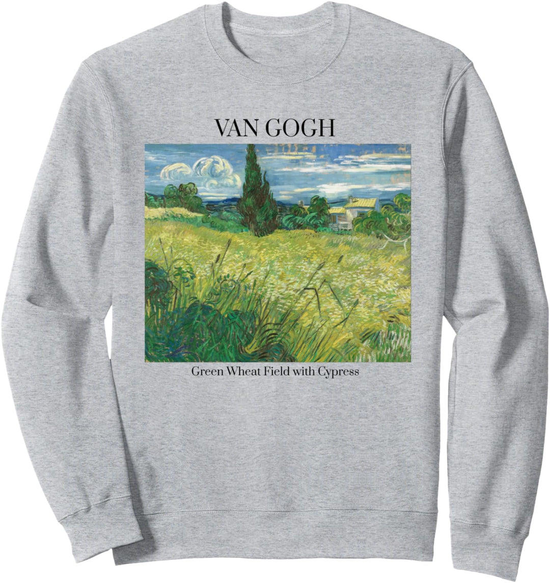 Van Gogh Green Field mit Zypresse, Vincent Van Gogh Sweatshirt