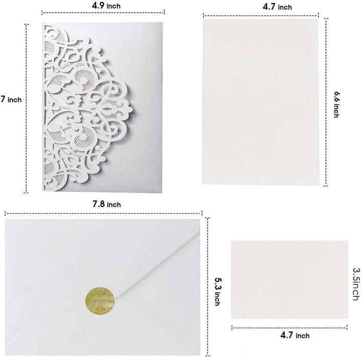 10 Stück Einladungskarten Hochzeit Einladung Karten mit Brautduschen Verlobungskarten Blankoeinsatz
