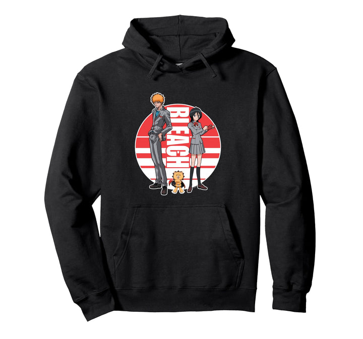 Bleach Ichigo Rukia und Kon rundes Logo Pullover Hoodie