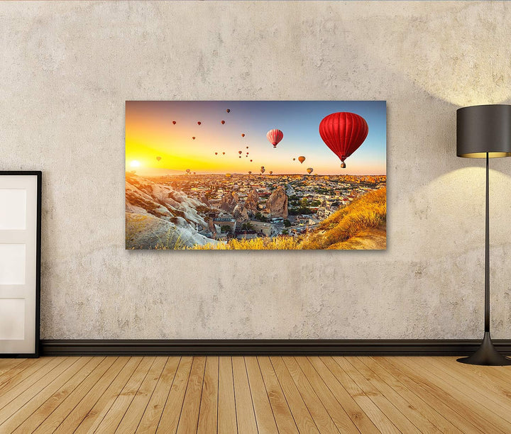 islandburner Bild auf Leinwand Heissluftballons Fliegen Über Das Spektakuläre Kappadokien Bilder Wan