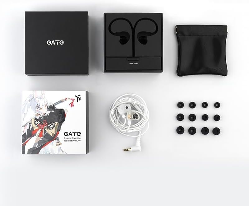 Truthear Gate In-Ear-Kopfhörer, dynamischer Treiber, 3,5 mm, austauschbares Kopfhörerkabel, mit Mikr