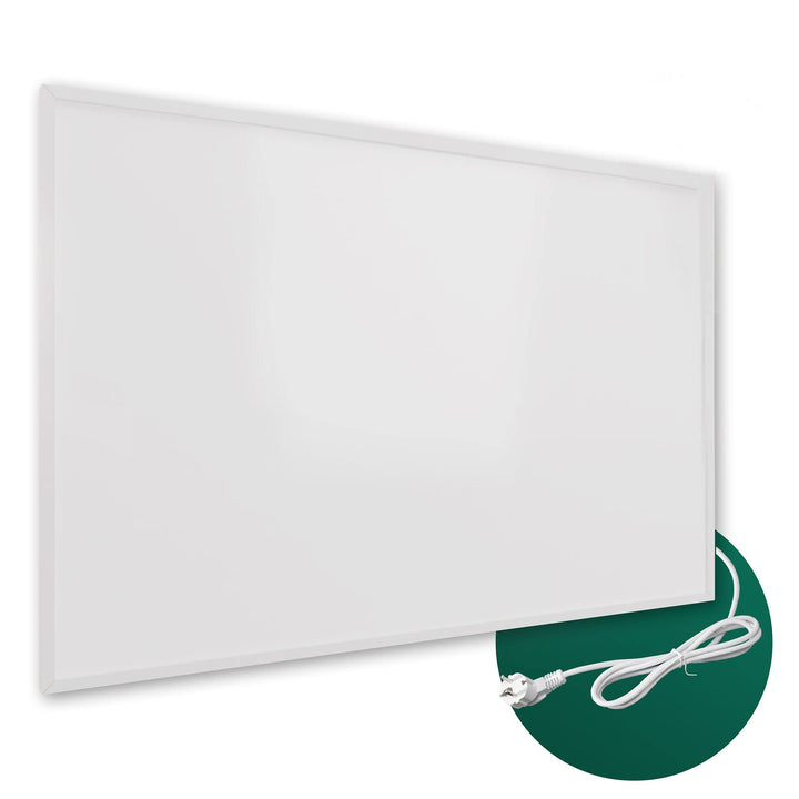 Ecowelle Infrarotheizung Classic Weiss 600 Watt + 10 Jahre Garantie + Doppelter Überhitzungsschutz C