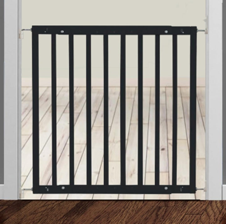 Safetots Robustes Holz Babygitter für Treppen, Schwarz, 63.5 cm - 105.5 cm, Holz Schraubgitter, Schr