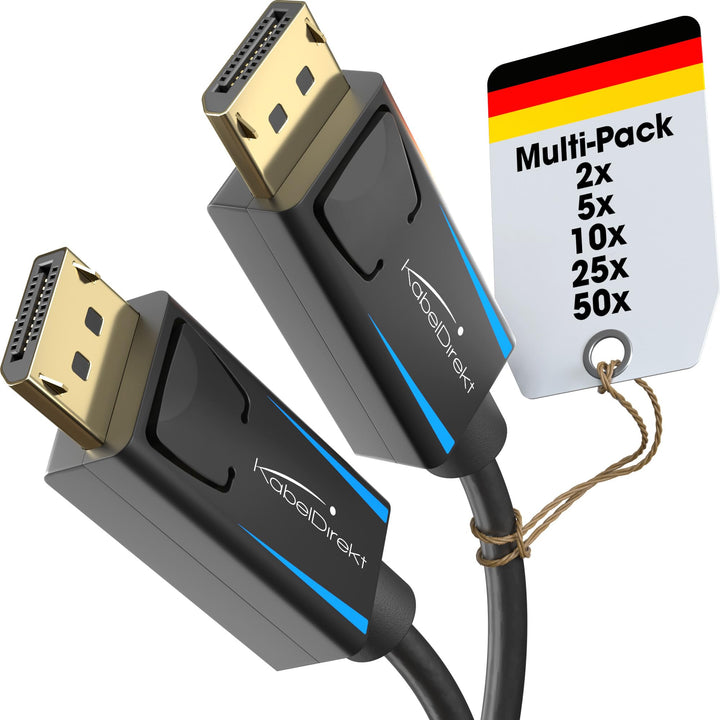 KabelDirekt – 4K &amp; 8K DisplayPort Kabel, 240Hz – 2x 2m – erhältlich in 1m bis 5m – DP Kabel für alle
