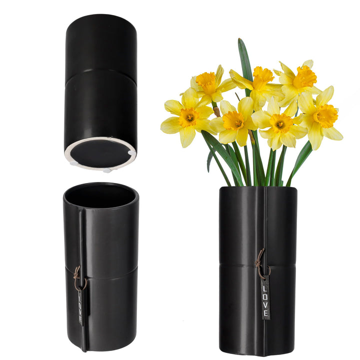 KADAX Übertopf aus Keramik, 2 Farben, Blumenübertopf, Keramikübertopf, Blumentopf, Blumenkübel, Pfla