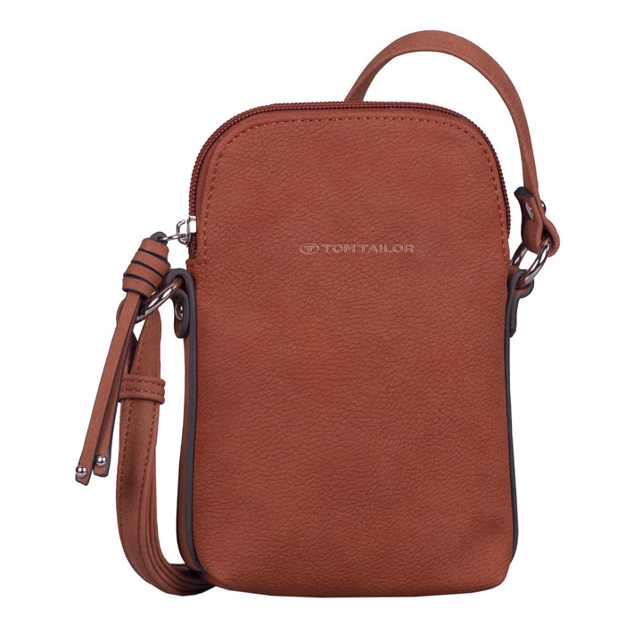 TOM TAILOR bags Caia Damen Handytasche Umhängetasche Klein 12 x 3,5 x 18,5 (LxBxH) Cognac, 12 x 3,5