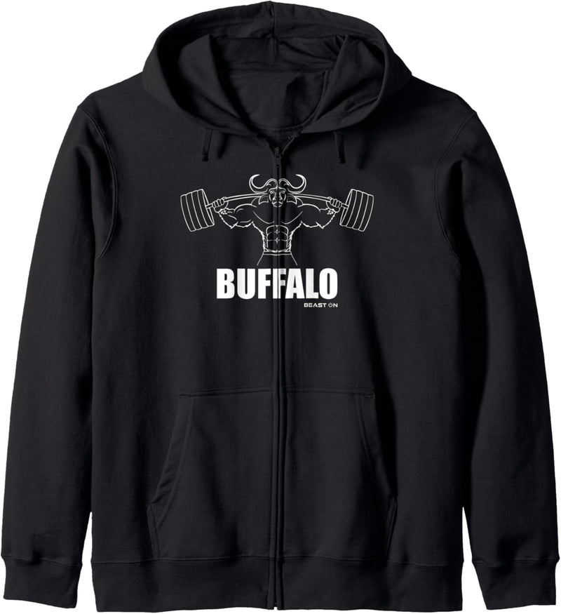 BUFFALO | Büffel Beast ON | GYM Motivation Fitness Sprüche Kapuzenjacke