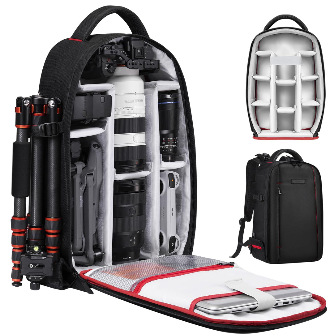 K&F Concept Kamerarucksack, Spiegelreflexkamera, Fototasche, Rucksack, Spiegelreflex/Computer/Stativ