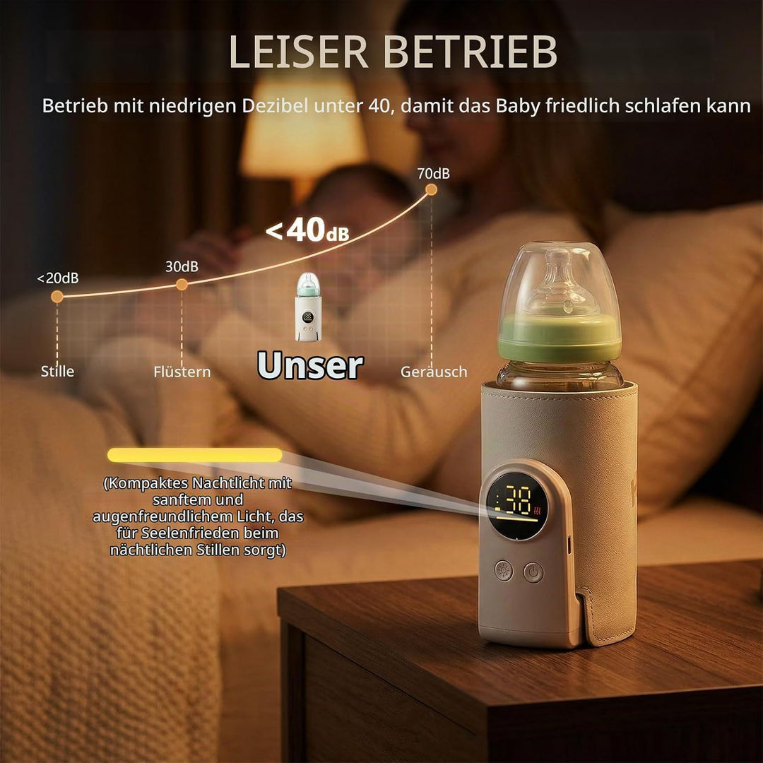 Flaschenwärmer Baby Unterwegs, tragbarer flaschenwärmer baby mit 6 Einstellbare Temperatur 38-50℃ US