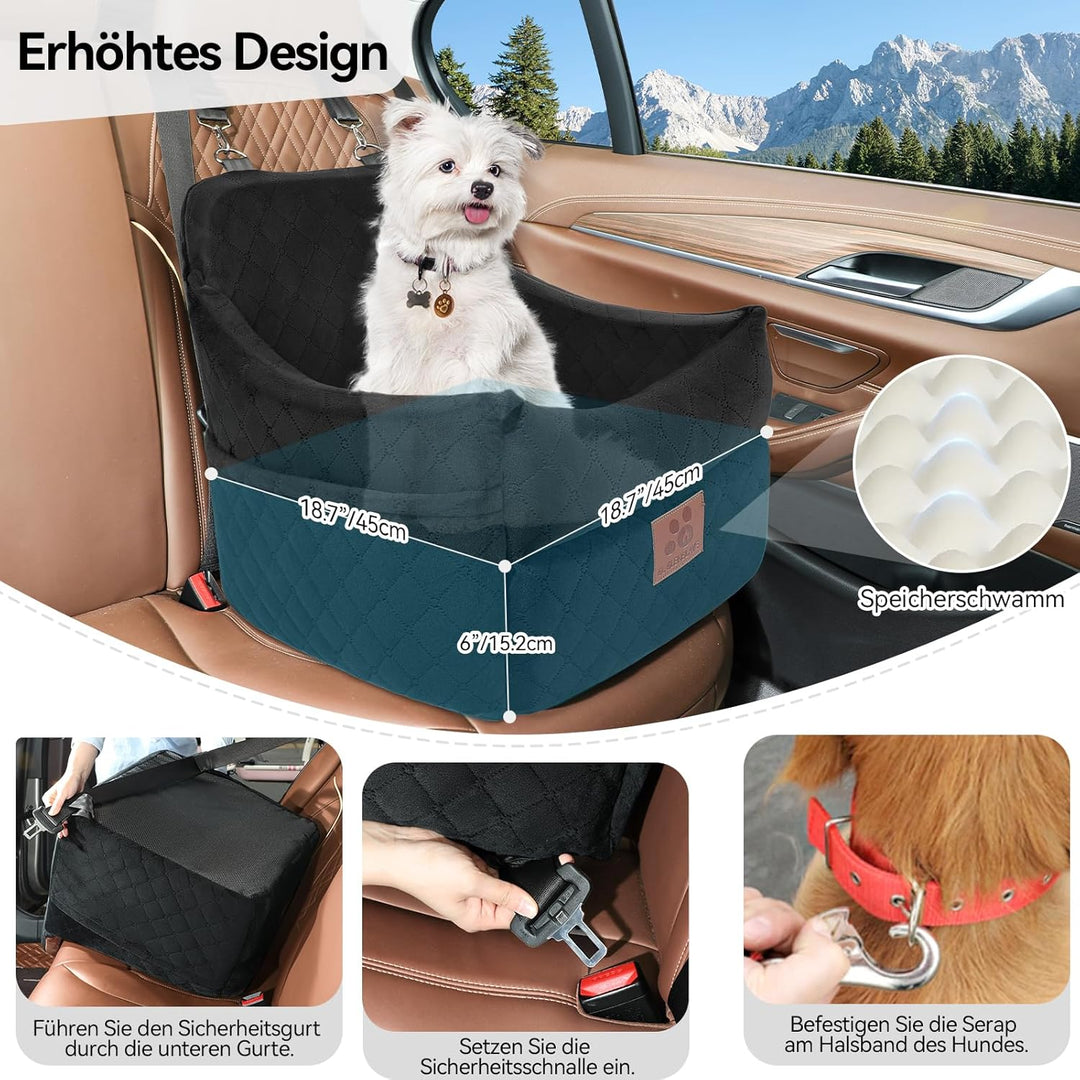 Hunde-Autositz für kleine/mittlere Hunde, Hundeautositz mit Dicker Polsterung unter 35 Pfund, Abnehm