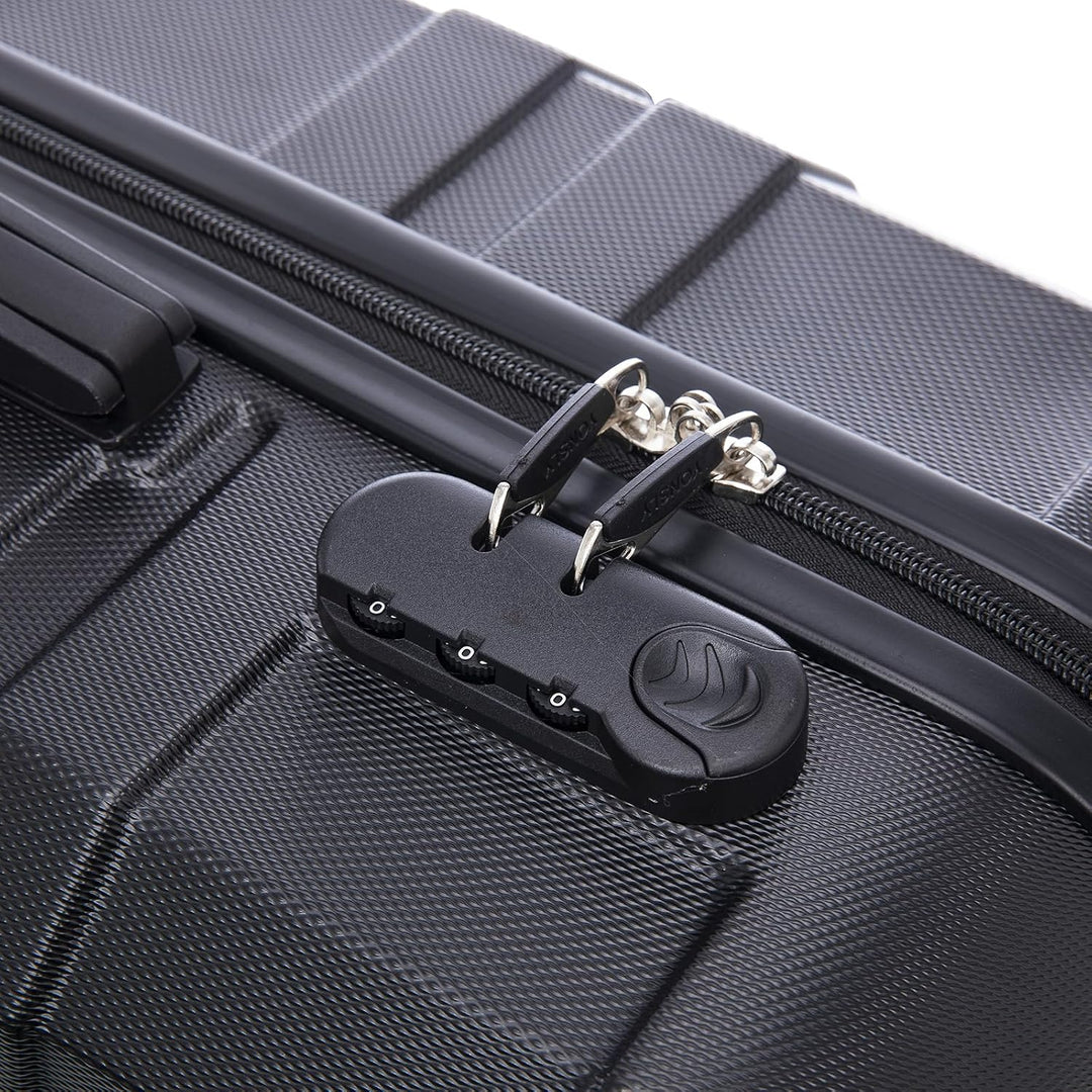 Reisekoffer Trolley, Rollkoffer Handgepäck Set, Travel Koffer Suitcase mit 4 Rollen 360°, Zahlenschl