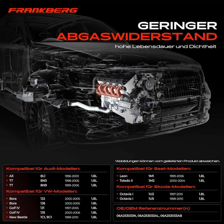Auspuffkrümmer für A3 8L1 TT 8N Leon 1M1 Toledo II 1M2 Octavia I 1U B-o-r-a 1J Golf IV 1J New Beetle