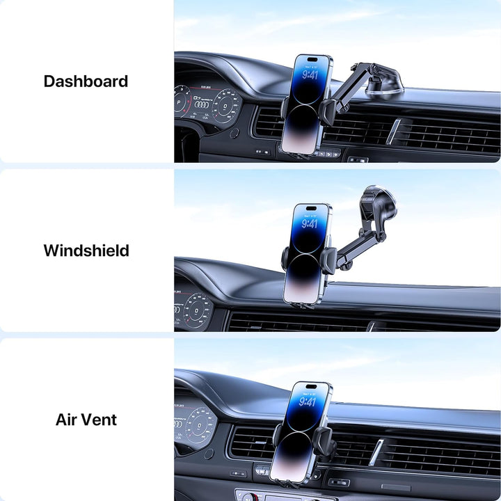 Miracase Handyhalterung Auto[Verbesserter Saugnapf&Metall-Doppelhaken] Handyhalter Auto Lüftung Arma