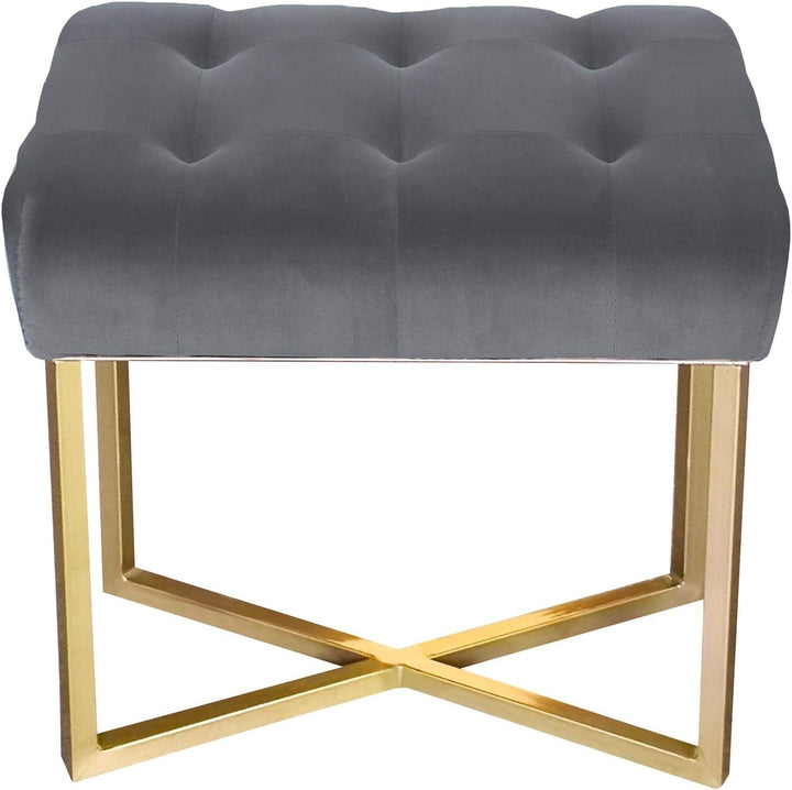 Menzzo Hocker & Sitzbänke, Metall, Silber, L50 x P30 x H50 cm, Silber