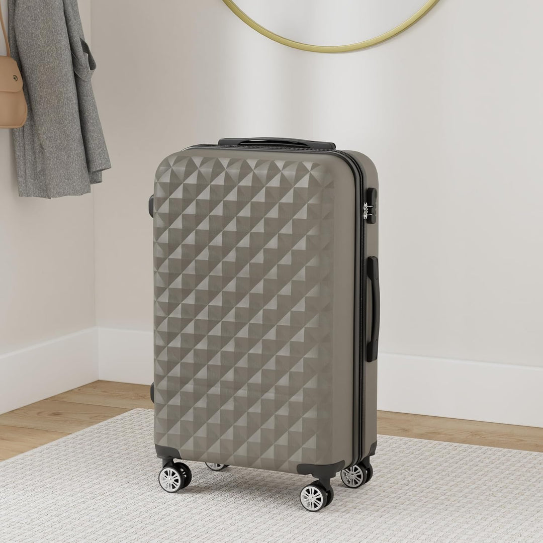 BEIBYE Zwillingsrollen 2066 Hartschale Trolley Koffer Reisekoffer Gepäck M-L-XL-Set (Coffee, XL) Cof
