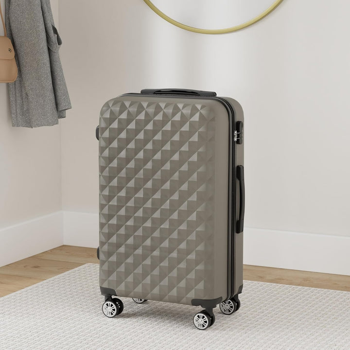 BEIBYE Zwillingsrollen 2066 Hartschale Trolley Koffer Reisekoffer Gepäck M-L-XL-Set (Coffee, XL) Cof