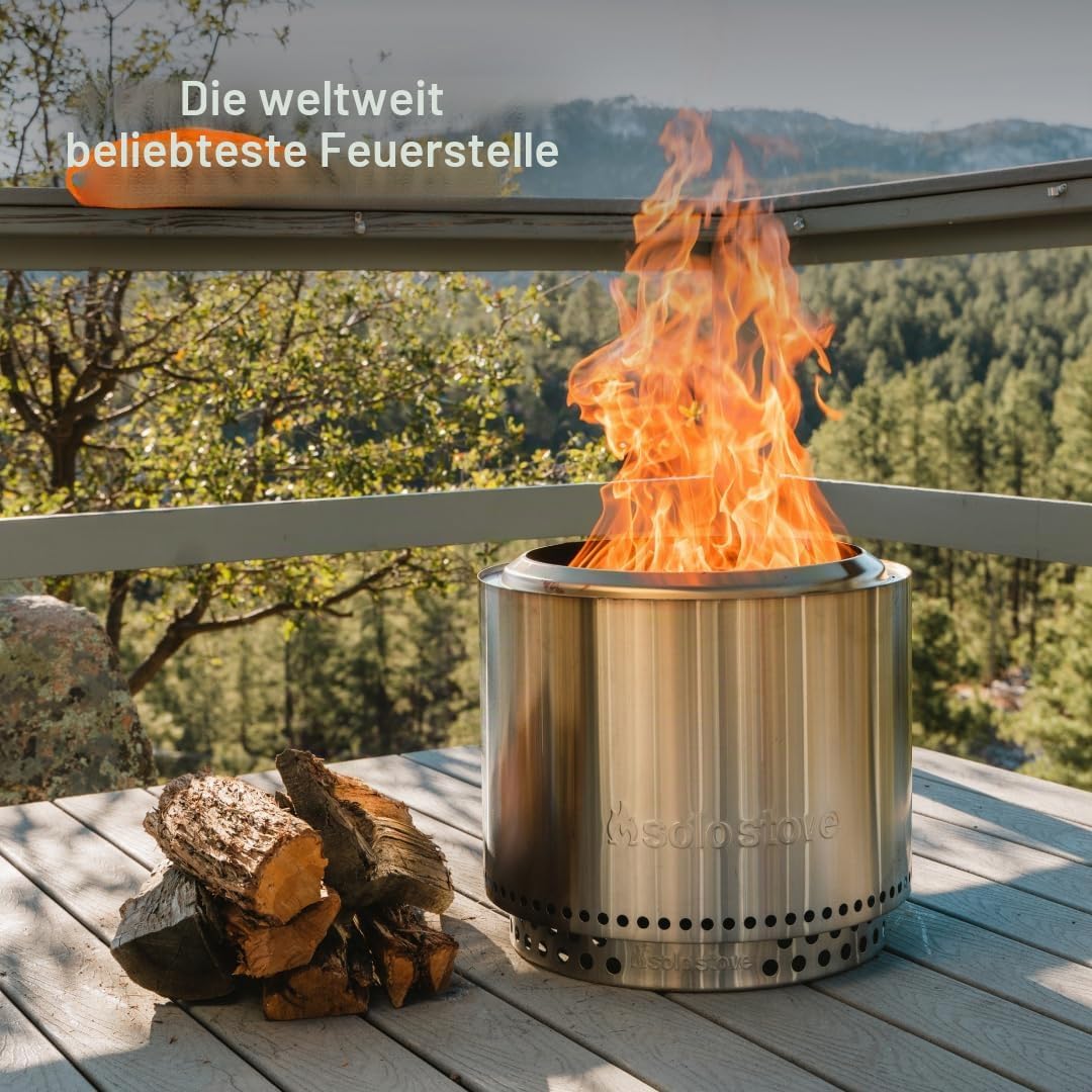 Solo Stove Feuerschale Bonfire Essential Set 2.0 | Inkl. Feuerstelle, Standfuss, Deckel, Mobile Feue