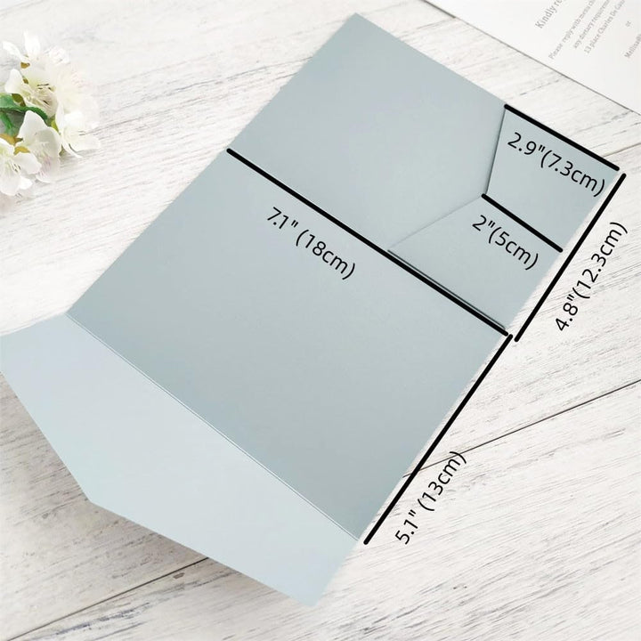 MillaSaw Hochzeitseinladungsbeutel, Seeblau, 25 Stück pro Packung, einfarbig, Seeblau