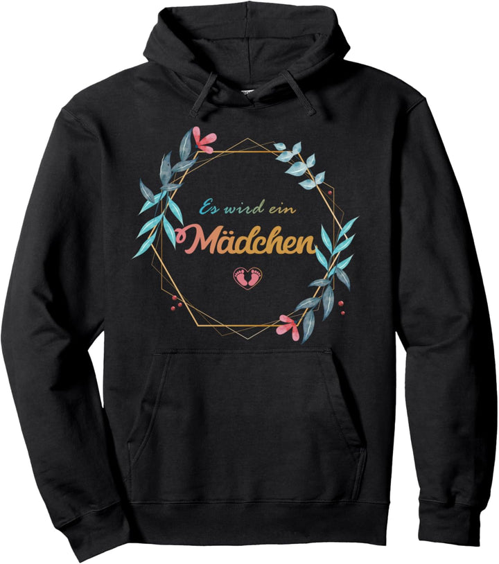 Es wird ein Mädchen - Süsse Schwanger Mama Baby Ankündigung Pullover Hoodie