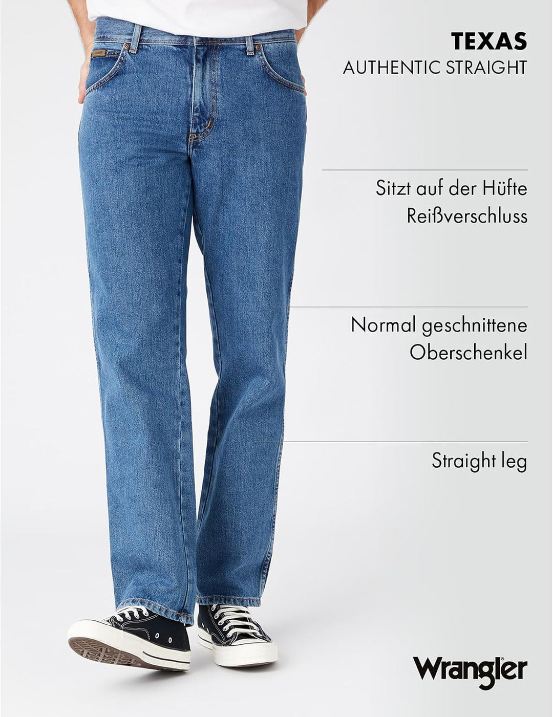 Wrangler Herren Texas Jeans 29W / 32L Blau (Stonewash 096), 29W / 32L Blau (Stonewash 096)