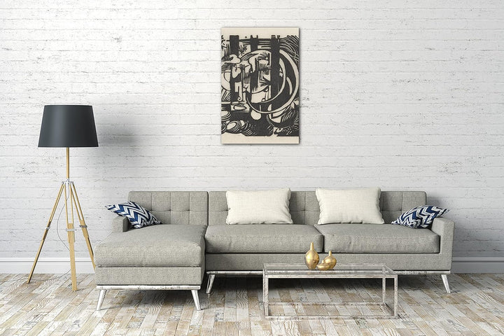 Printed Paintings Leinwand (60x80cm): Franz Marc - Eidechsen 60x80 cm, 60x80 cm